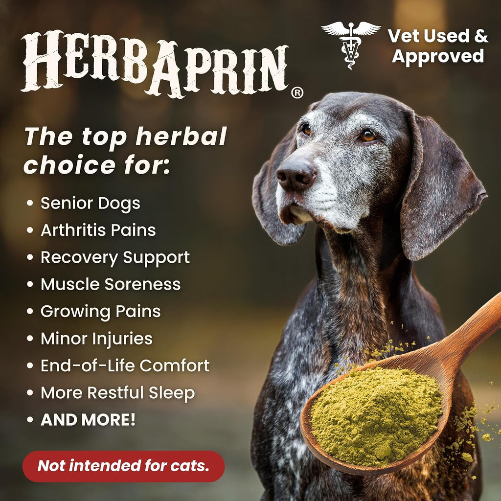 HerbAprin - Alivio Natural para Perros con Hierbas Orgánicas, 90 Servicios (85g)