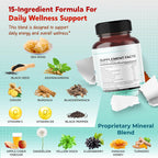 PEAKPURY Sea Moss Black Seed Oil Ashwagandha Ginger Burdock Bladderwrack - Apoyo Inmunitario