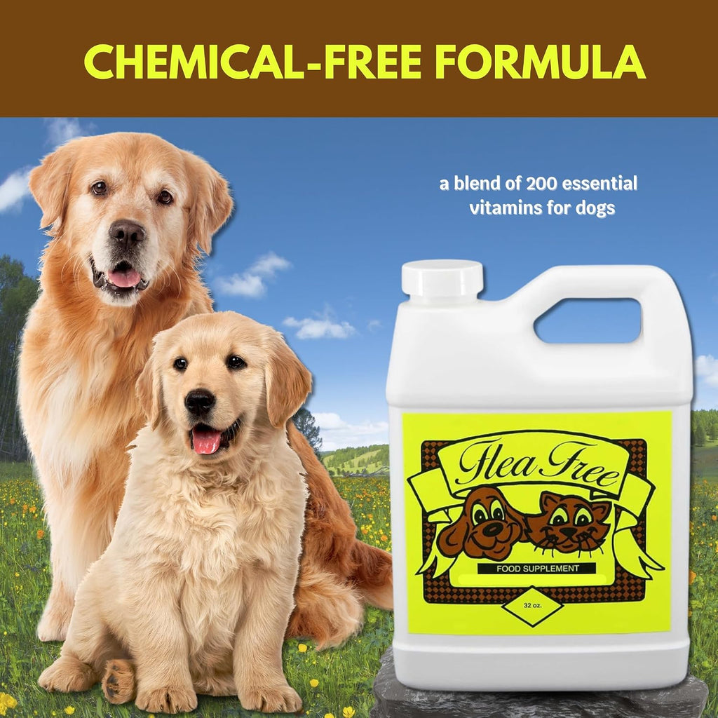 Flea Free Suplemento Antipulgas Orgánico para Perros, 946 ml