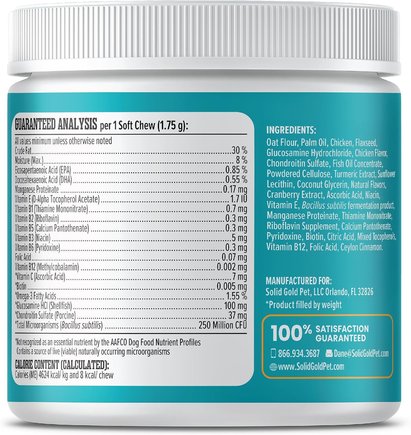 Solid Gold Multivitamínico para Perros Senior - Masticables con Glucosamina, Probióticos y Vitaminas - 120 unidades