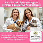 WholeBiotics Daily Probiotics for Dogs - Digestive & Immunity Support - 9 Strains - 28 Doses