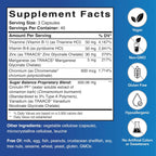 Patient One Glucose Care | Suplemento para el Apoyo Metabólico, Cardiovascular y Pancreático | con Cromo, Vitaminas B, Canela y Más | 120 Cápsulas