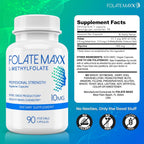 FolateMaxx L-Methylfolate 10mg, 90 Cápsulas – Metilfolato Activo 5-MTHF