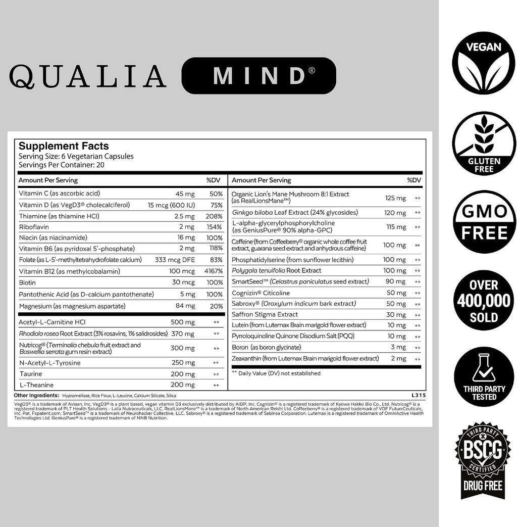 Qualia Mind | Mezcla Definitiva para la Salud Cerebral*