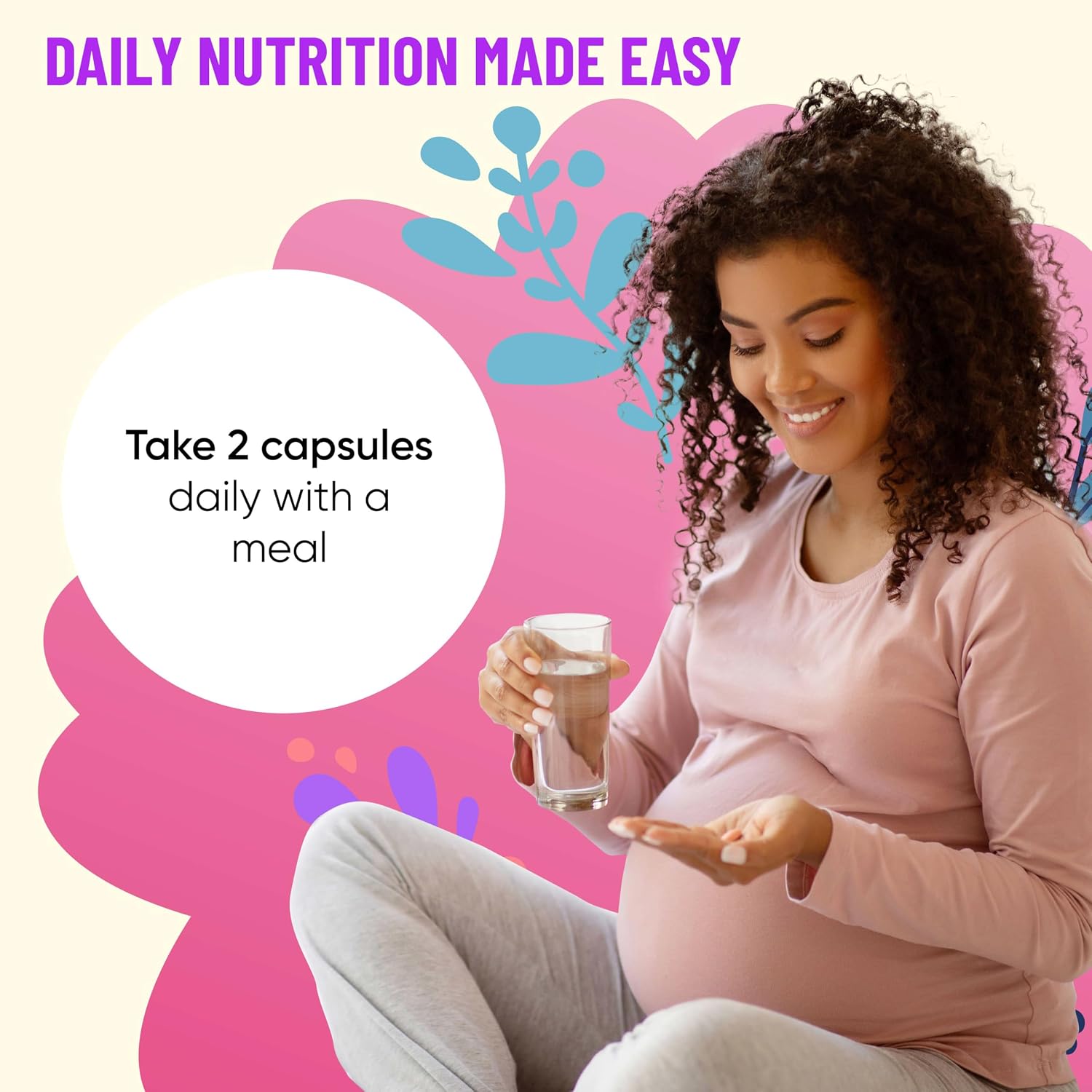 Mama's Select Vitaminas Prenatales con DHA Vegano – Sin Pescado, Sin Eructos de Pescado, Sin Alérgenos, Apoyo MTHFR, Folato Metilado y Vitaminas B, Amigable Digestivo, Sin Biotina