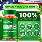 GreenVow Hemp Gummies - Suplemento Natural en Gominolas para el Bienestar General (2 Pack)