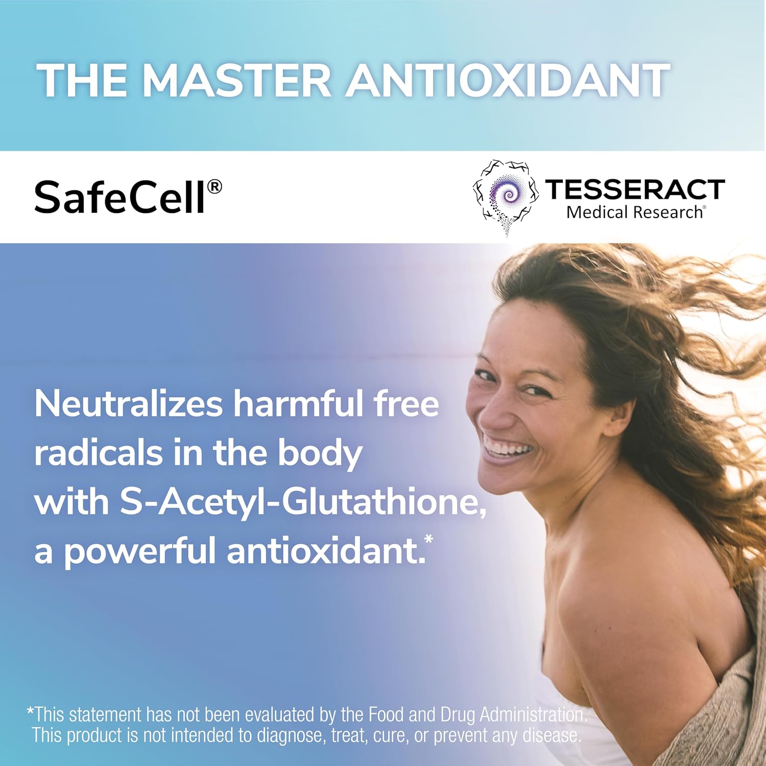 Tesseract SafeCell S-Acetil Glutatión 300mg – 60 Cápsulas Vegetarianas