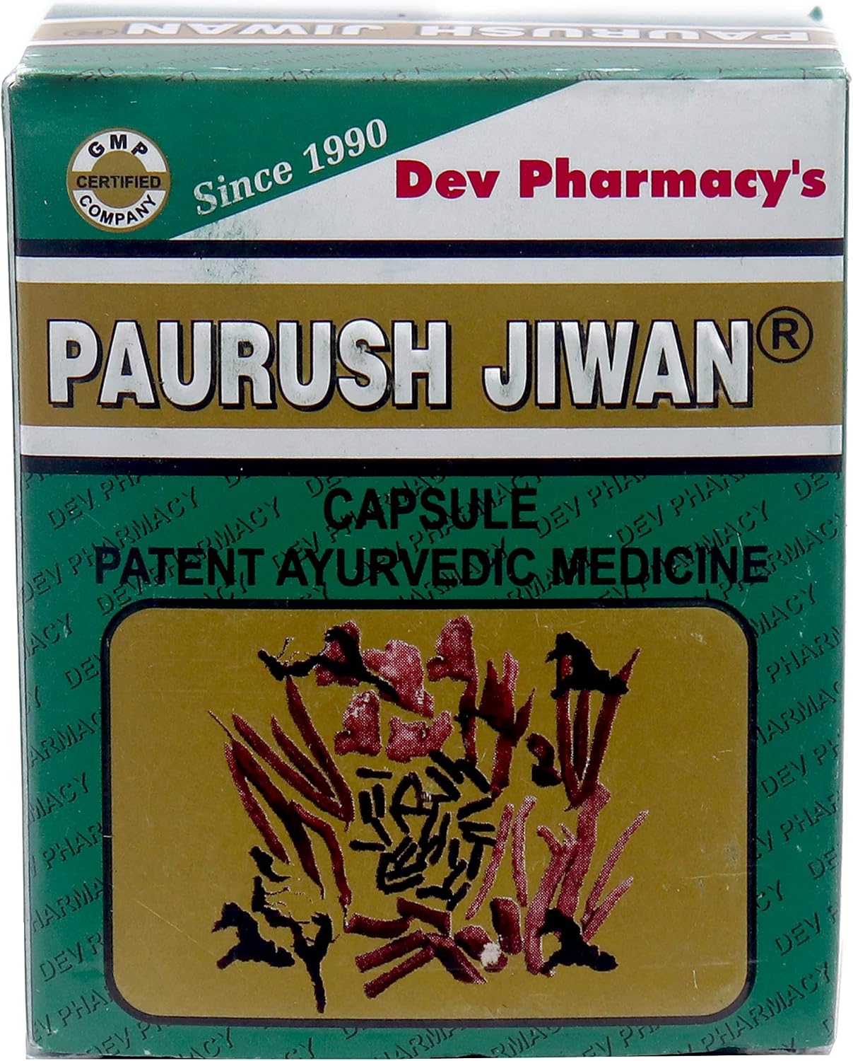 Paurush Jeevan Cápsulas Ayurvédicas (6 paquetes de 10 cápsulas)