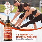 NESSARIT Vitamina D3 10.000 UI y K2 150 mcg Gotas Líquidas con Aceite MCT Omega 3 - Sabor Frambuesa - 60 ml