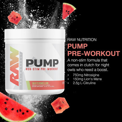 RAW Pump - Pre-Entreno Sin Estimulantes, – L-Citrulina : aminoácido precursor de la arginina, conocido por su – Image 2