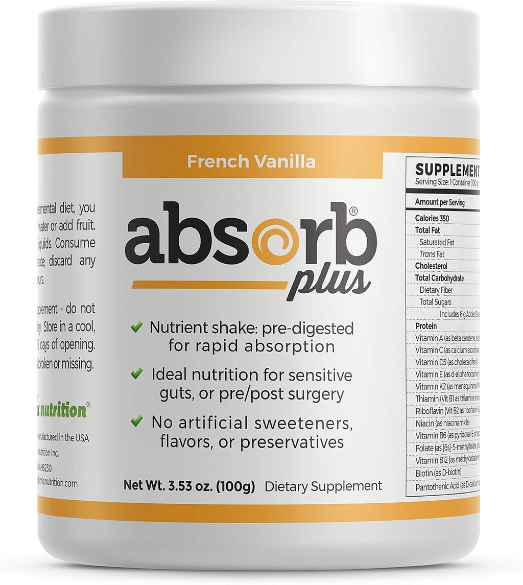 Absorb Plus Proteína Aislada - Suplemento Dietético para la Salud Intestinal (100 g, Vainilla Francesa)