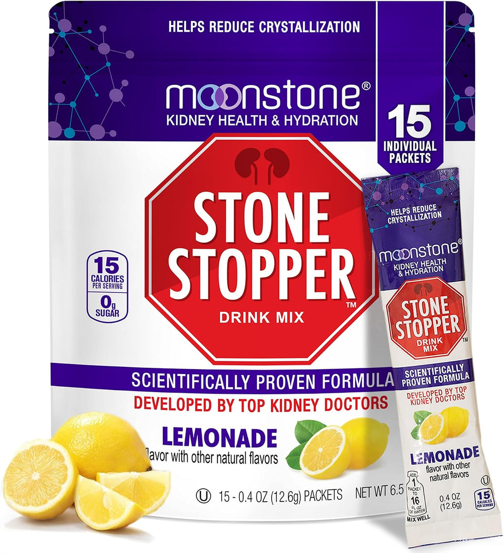Moonstone Stone Stopper Drink Mix Limonada - Prevención de Cálculos Renales - 15 Días