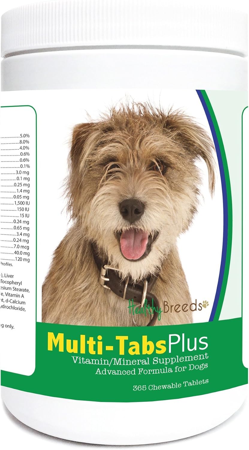 Healthy Breeds Mutt Multi-Tabs Plus – Multivitamínico Masticable para Perros, 365 Comprimidos