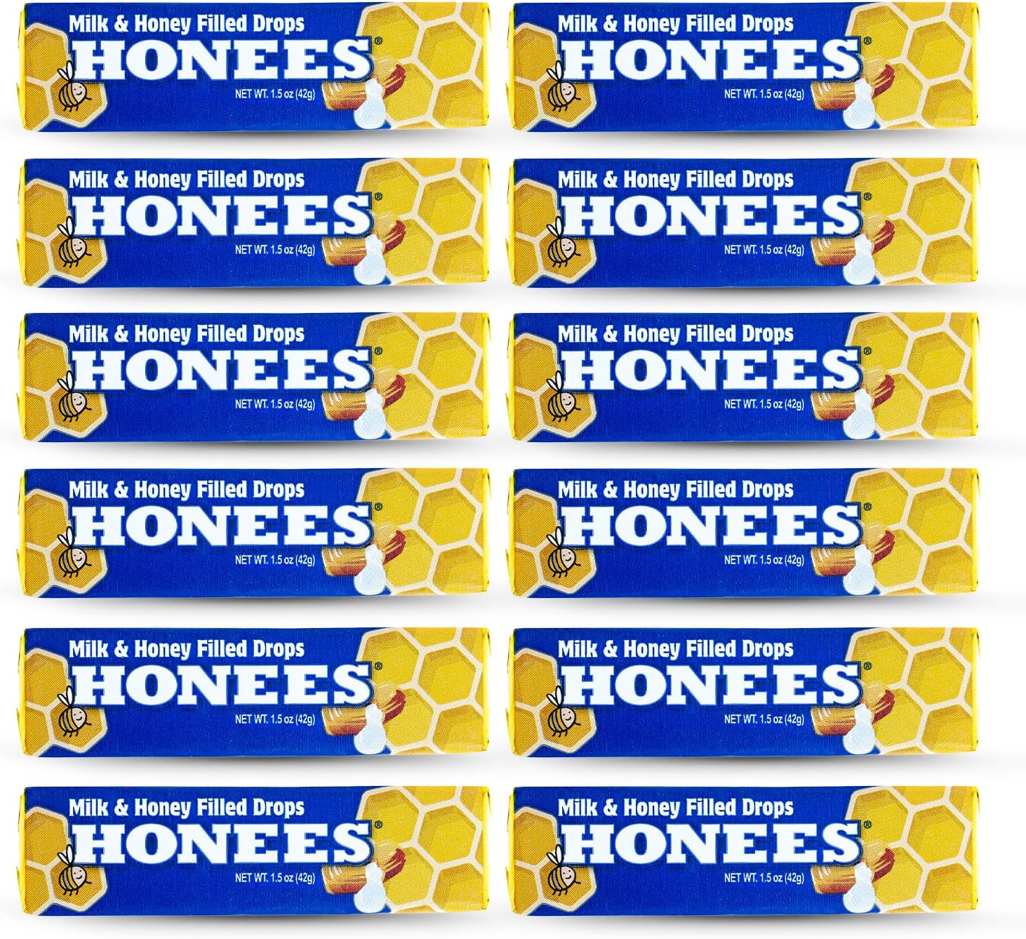 Honees Pastillas para la Tos con Miel, Mentol y Eucalipto - 54 Caramelos