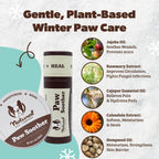 Natural Dog Company Bálsamo Calmante para Patas de Perro - Lote con Lata de 56g y Barra de Viaje