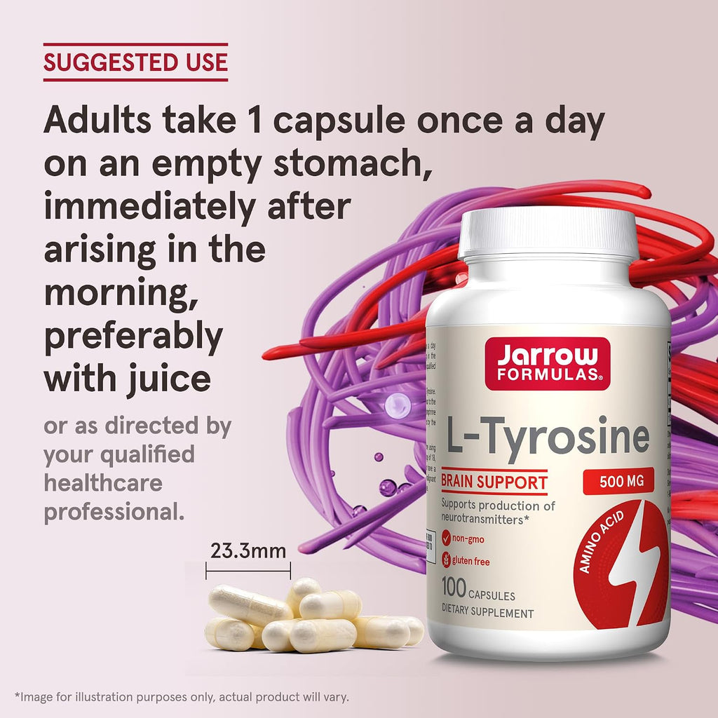 Jarrow Formulas L-Tyrosine 500 mg - 100 Cápsulas