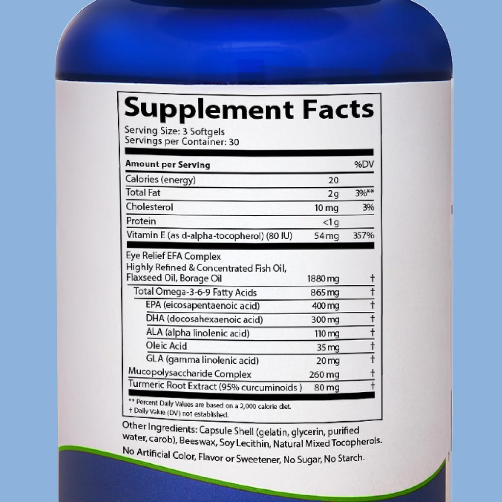 Doctor’s Advantage Eye Relief – Suplemento Ocular con Omega 3 – 90 Cápsulas Blandas