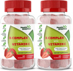 Strawberry Flavored Vitamin B Complex Gummies - Complejo B con Vitamina C