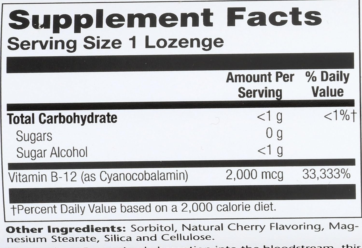 Solaray Vitamina B12 2000 mcg, 90 Comprimidos