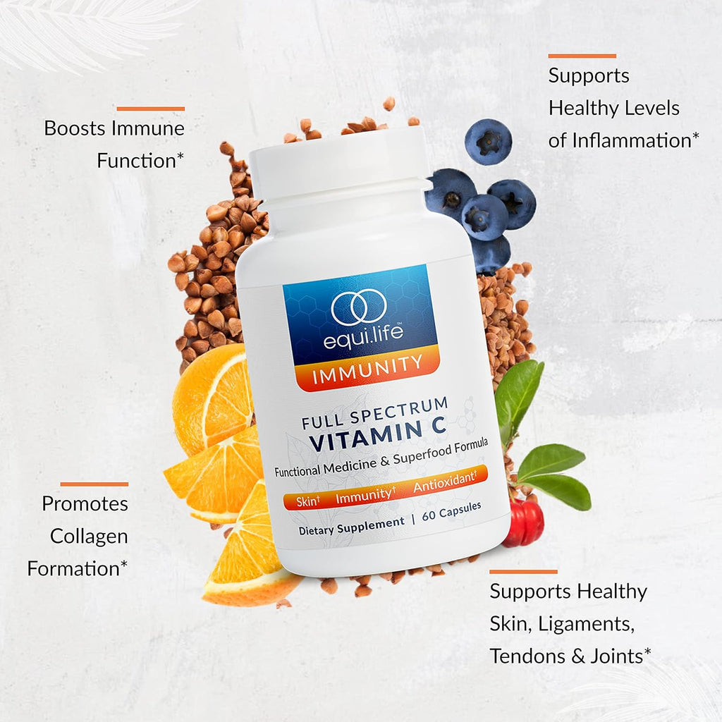 Equilife Vitamina C de Espectro Completo con Quercetina, 60 Cápsulas