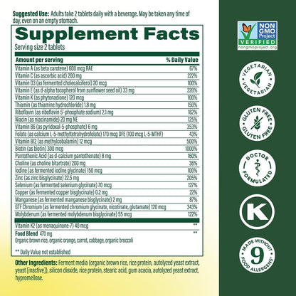 MegaFood Multivitamínico Avanzado para – Folato (forma biodisponible): contribuye a la síntesis normal de – Image 3