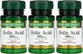 Ácido Fólico 800 mcg Máxima Potencia, 250 Comprimidos, 3 Frascos