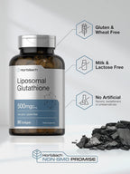 Horbäach Glutatión Liposomal 500mg | 90 Cápsulas Blandas | Forma Reducida | Sin Gluten y No Transgénico