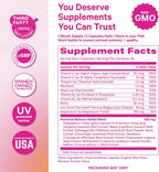 Pink Stork Hormone Balance Multivitamin for Women | Multivitamínico para Mujeres con Vitex, Ashwagandha y Magnesio | 60 Cápsulas Veganas