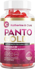 Panto Gold Vitamin B5 y Biotina Gummies para Piel, Cabello y Uñas