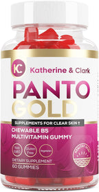 Panto Gold Vitamin B5 y Biotina Gummies para Piel, Cabello y Uñas