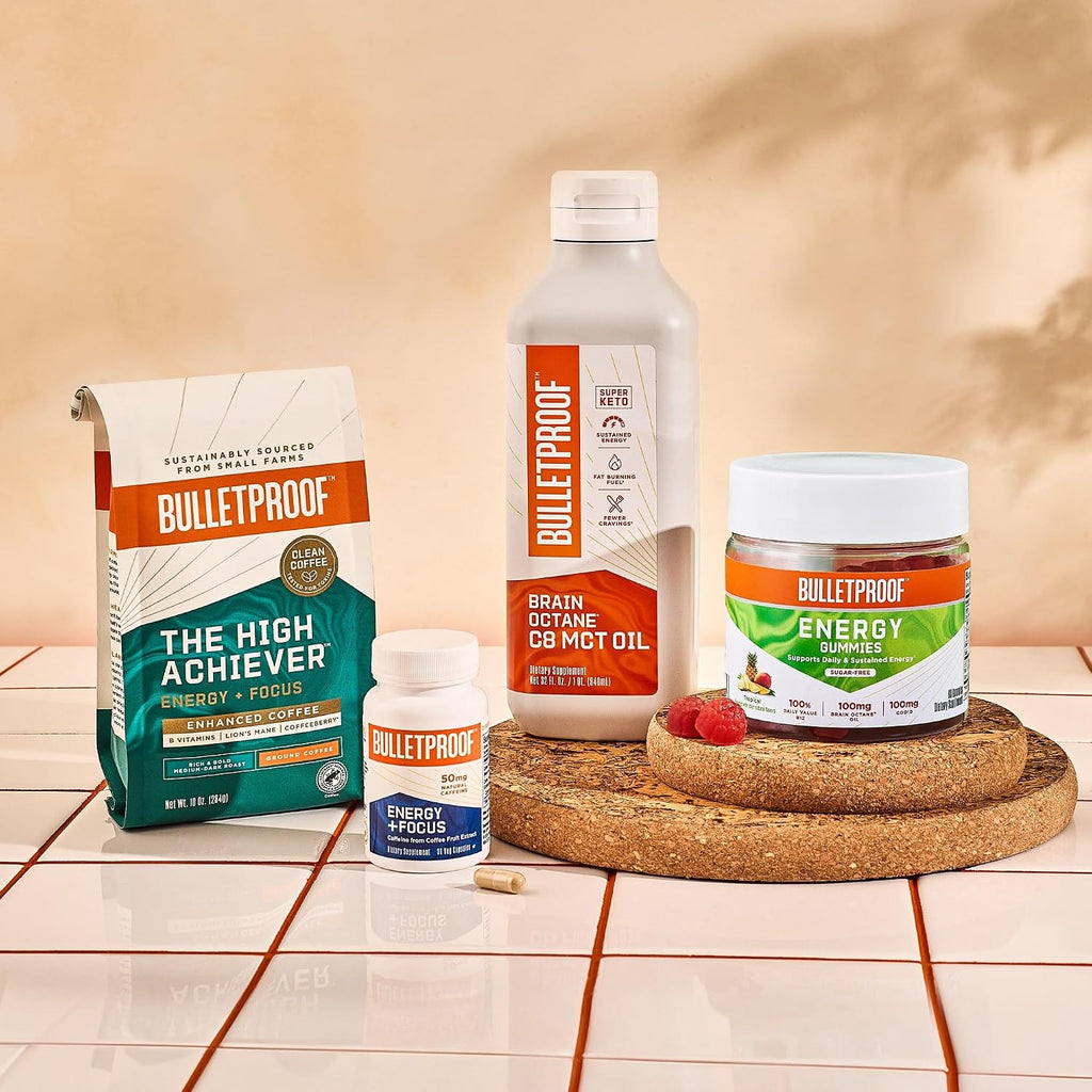 Bulletproof Energy and Focus Cápsulas, 30 Unidades – Suplemento de Cafeína Natural para la Concentración y Memoria