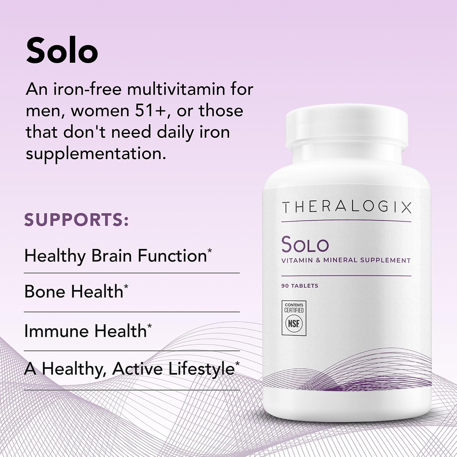 Theralogix Solo Multivitamínico sin Hierro - 90 Comprimidos