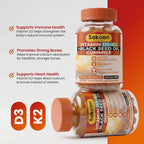Sakoon Vitamin D3 K2 Gummies 5000 UI con Aceite de Semilla Negra para Mujer y Hombre