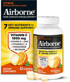 Airborne Vitamina C 1000mg (por ración) Comprimidos Masticables Sabor Cítrico - 32 Unidades