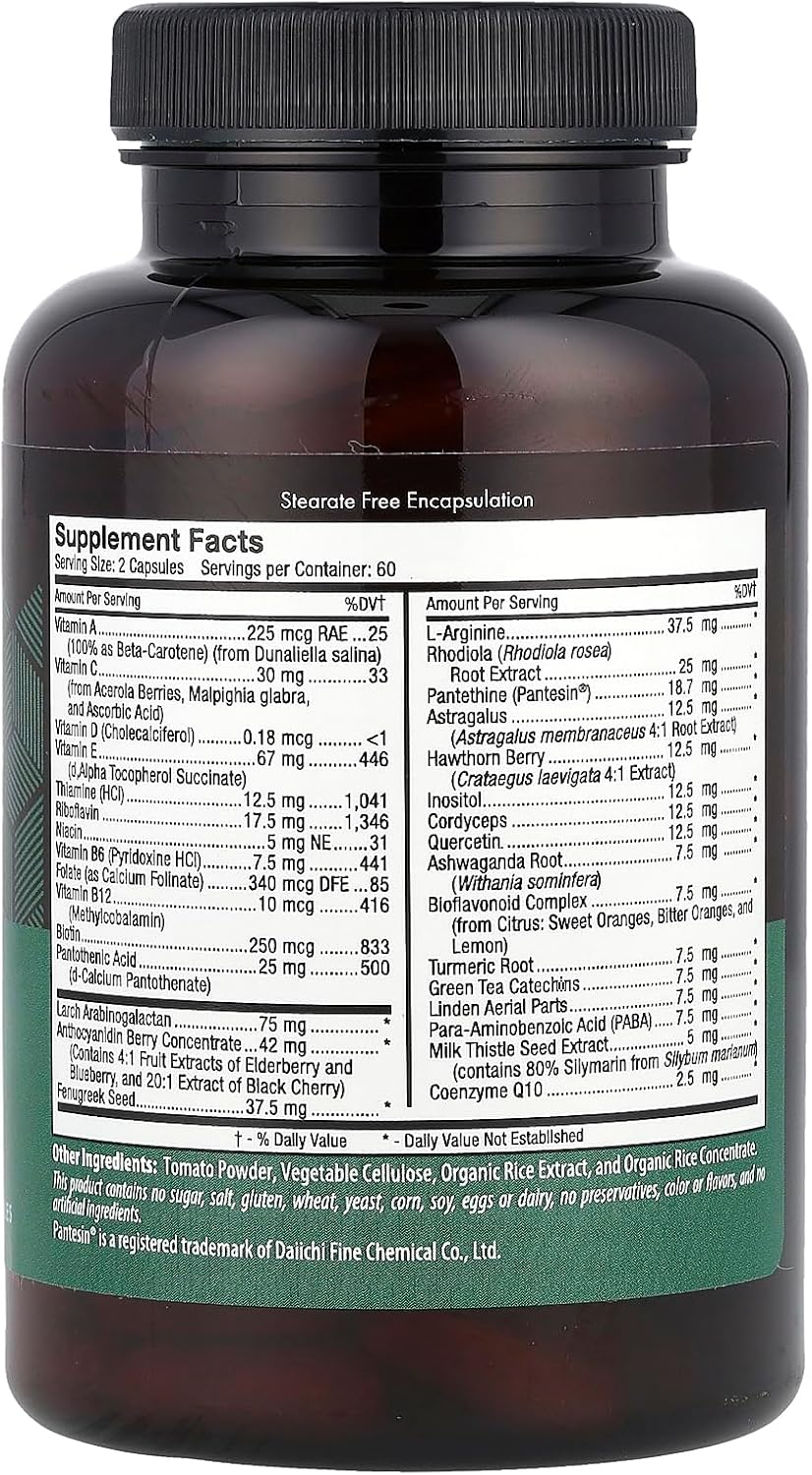 D'Adamo Personalized Nutrition - Polyvite AB Multivitamínico para Tipo AB, 120 cápsulas