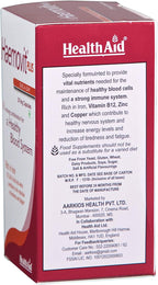 HealthAid Plus Hierro, Ácido Fólico y B12 - 30 Cápsulas