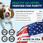 STRELLALAB Omega 3 for Dogs - 180 Golosinas de Aceite de Salmón - Alivio de Alergias y Picazón - Suplemento para Piel y Pelaje Seco - Tratamiento Anti-Caída y Puntos Calientes - Sabor a Pollo