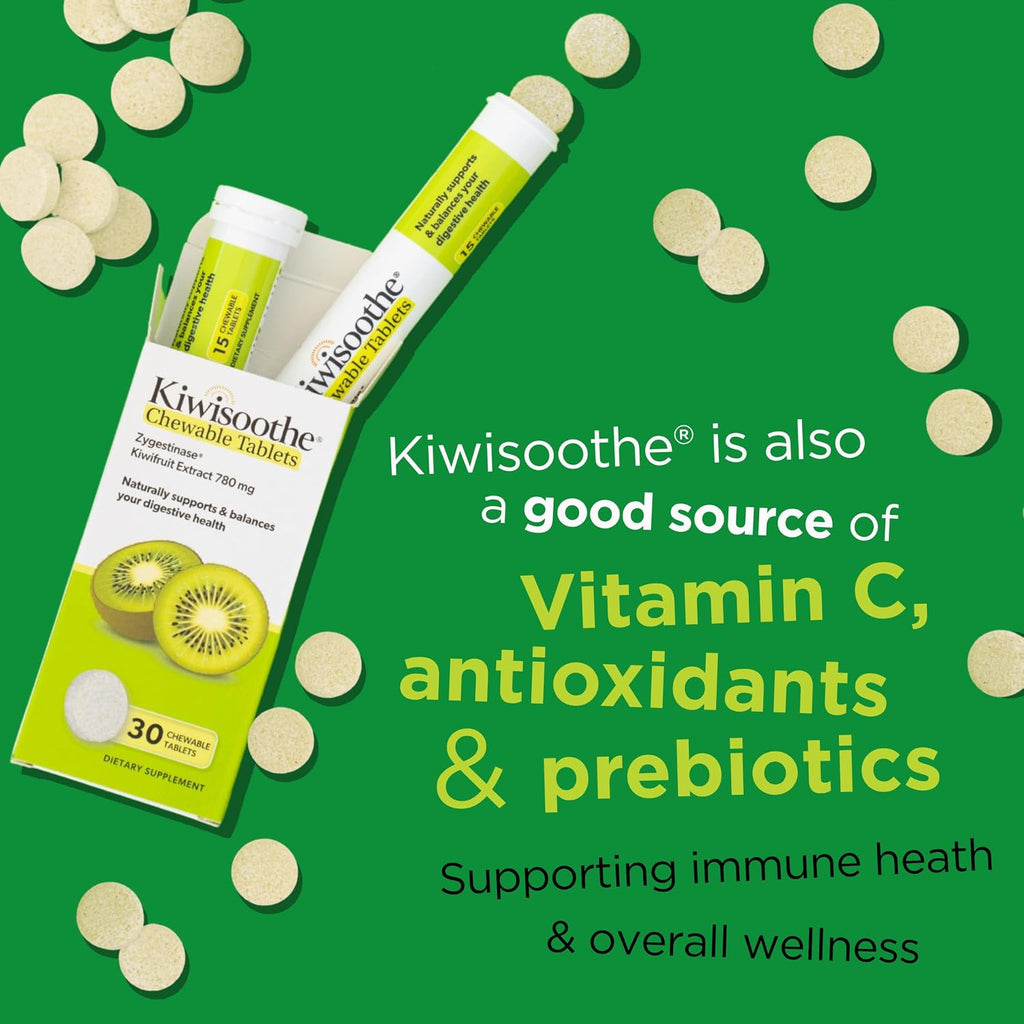 AFT Pharmaceuticals KiwiSoothe Suplemento Digestivo, 30 Comprimidos Masticables