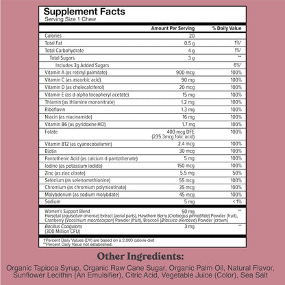 Chewsy Multivitamínico para Mujeres – 23 – Energía y vitalidad: Las vitaminas del grupo B, como la B12 y el ácido – Image 2