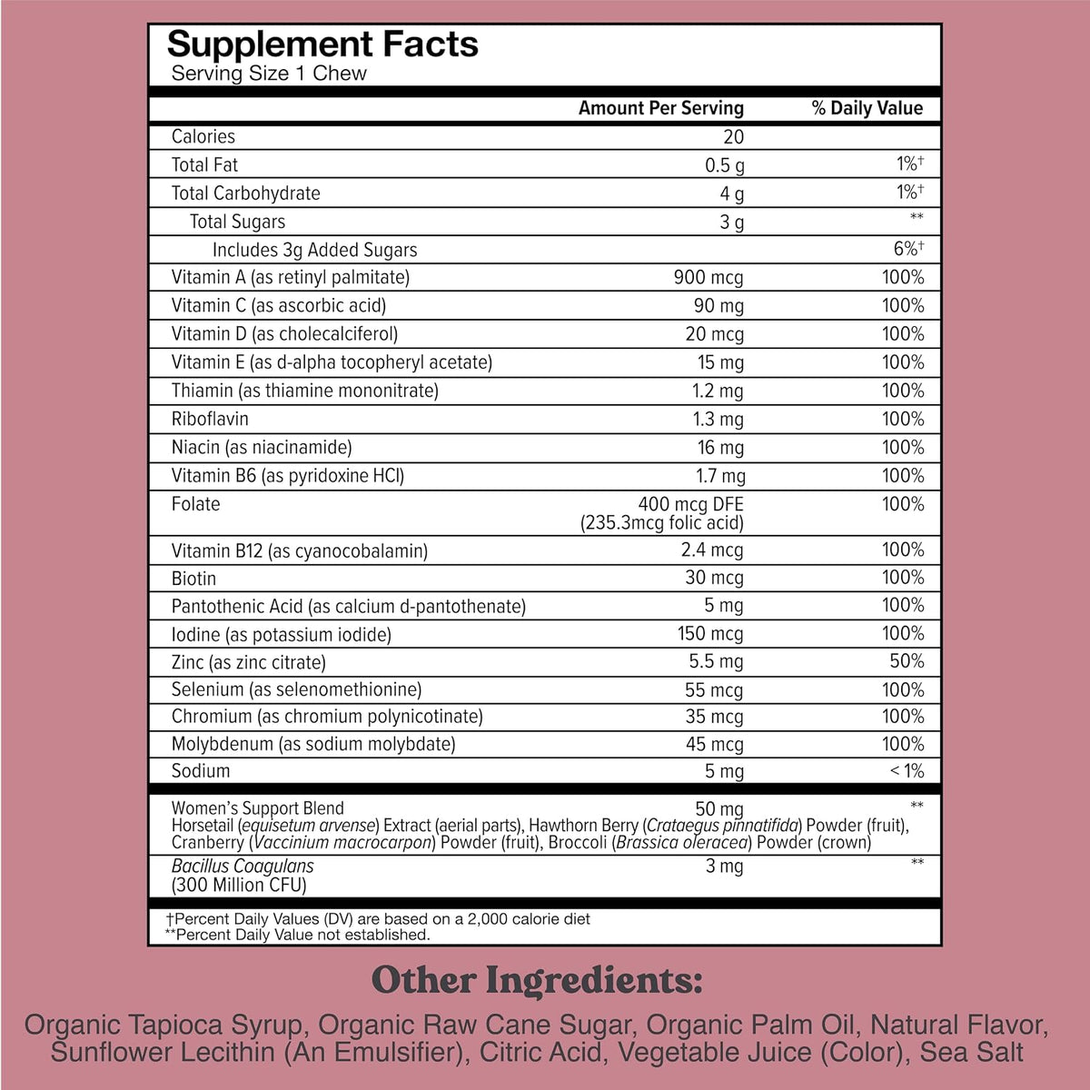 Chewsy - Multivitamínico en masticables para – Vitamina D: contribuye a la absorción y utilización normal del – Image 2