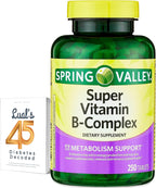 Spring Valley Super Complejo B con Vitamina C y Calcio - 250 Comprimidos + E-book Gratuito