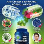 Multivitamínico Diario para Hombres – Vegano, Metilado, con Saw Palmetto y Superalimentos Orgánicos | SUPPLEMENTS STUDIO
