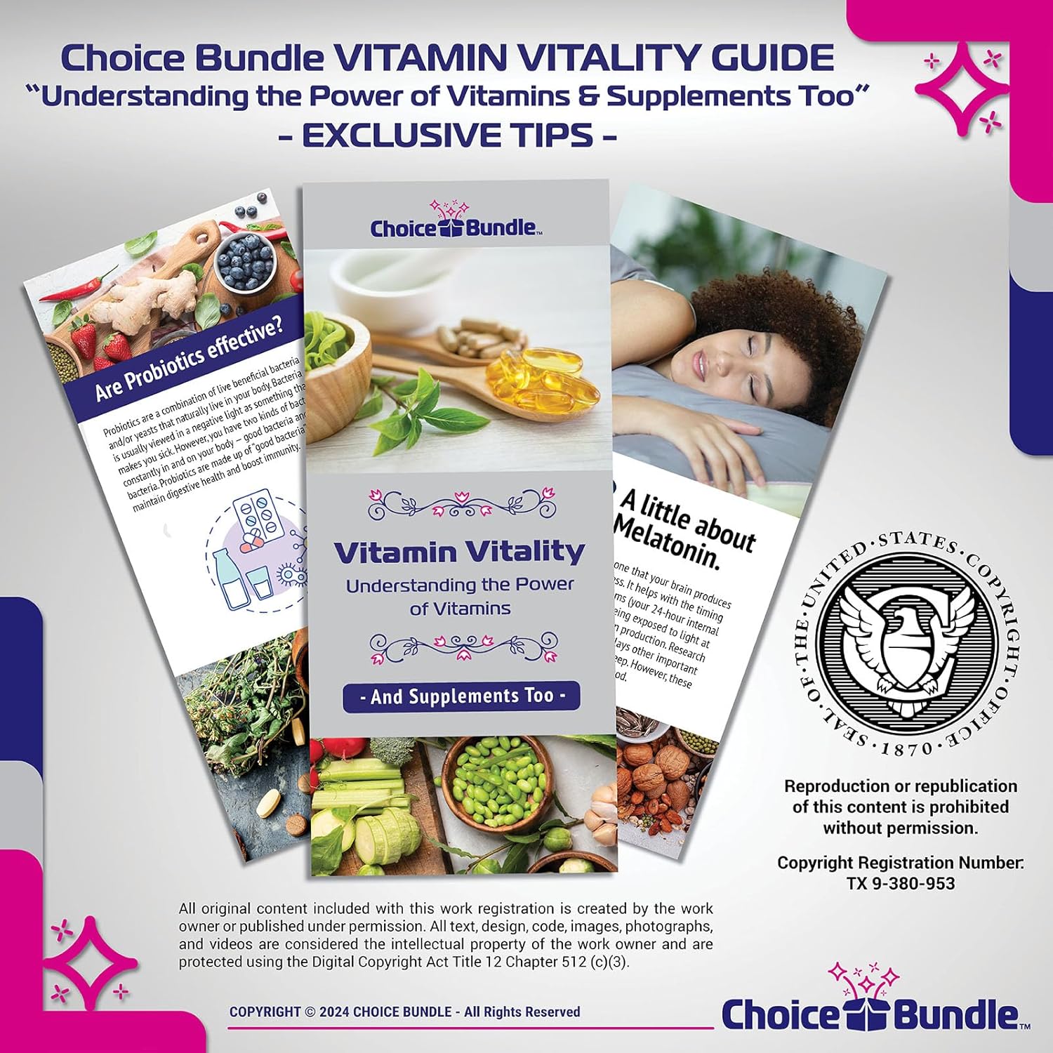 Choice Bundle Spring Valley Prenatal Multi + DHA - Complejo Multivitamínico y Mineral en Mini Softgels (120 unidades) con Guía y Pastillero