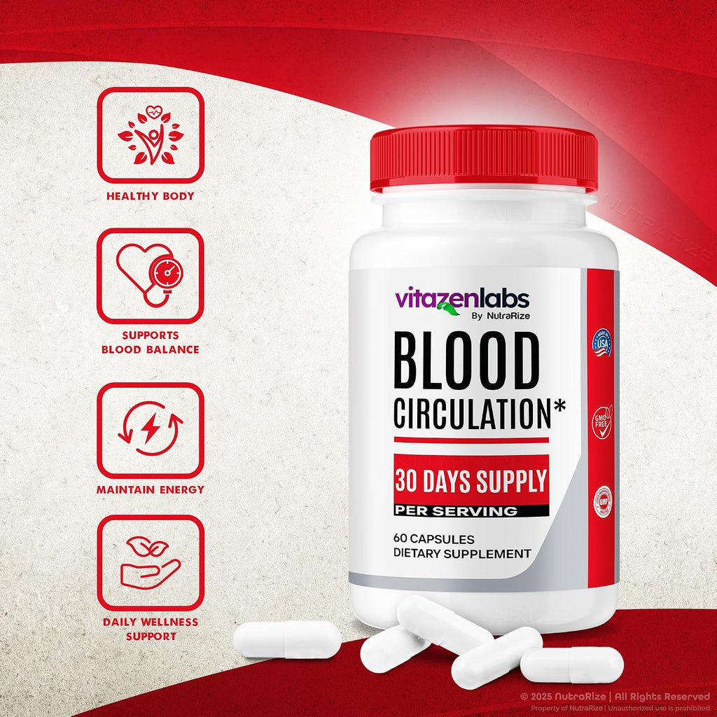 (2 Pack) Vitazenlabs Blood Support Plus, Fórmula de Máxima Potencia para Mantener Niveles Saludables, Fórmula Natural para Apoyar la Salud y el Bienestar General (120 Cápsulas)