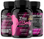 XtraBody Butt Enhancement and Breast Enlargement Supplement - Estrogen Enhancer - Increases Butt & Breast Size, Reduces Menstrual Symptoms & Provides an Extra Boost of Energy (1 Bottle=30 Capsules)