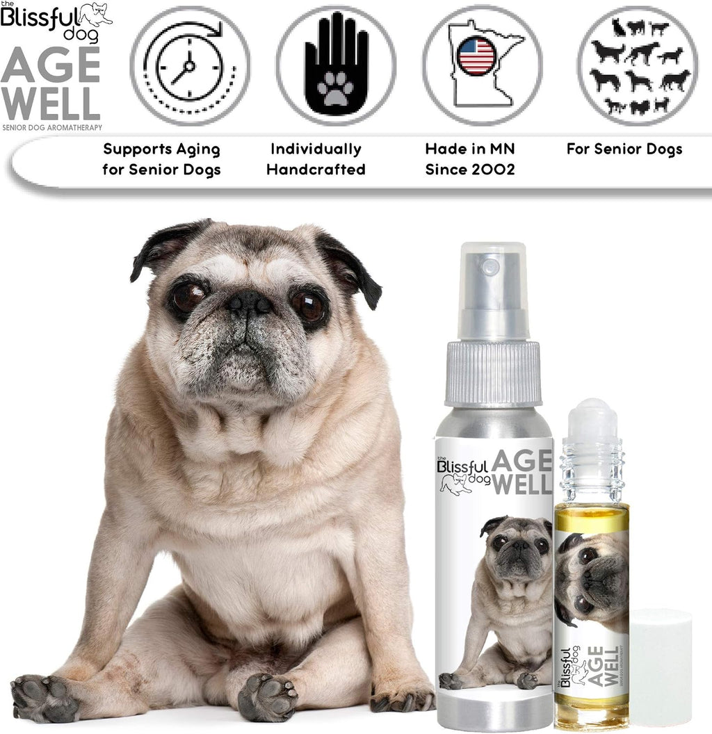 The Blissful Dog Pug Age Well Aromaterapia Roll-On para Perros Mayores