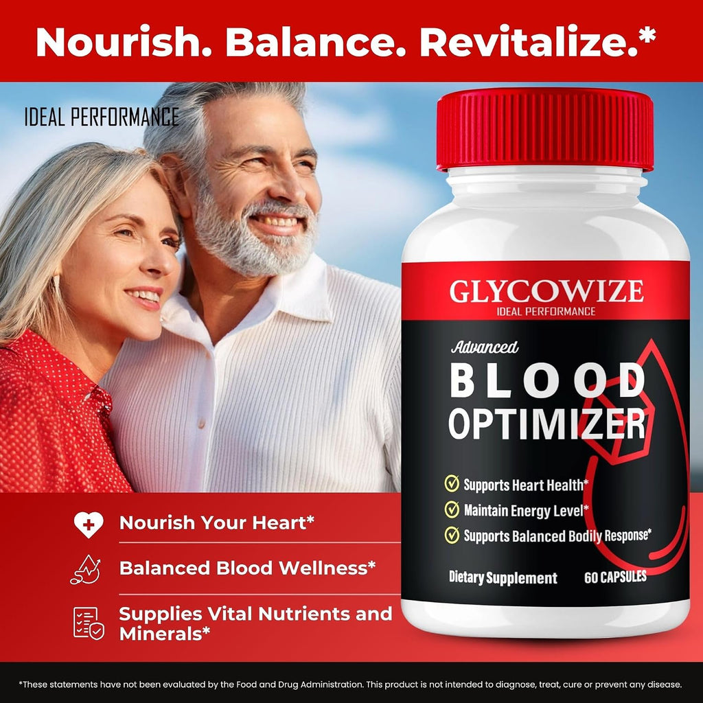 Glycowize Blood Optimizer Cápsulas - Suplemento Premium para Circulación y Niveles Estables (2 Paquetes)