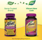 Nature's Way Alive! Multivitamínico Gominolas para Mujeres, 16 Vitaminas y Minerales, Metabolismo Energético, Piel Cabello Uñas, Vegetariano, Sabor Bayas Mixtas, 60 Gominolas (Pack de 2)