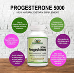 Organic Farms Vitamins Progesterona 5000 Kit de 4 - Suplemento para el Sistema Glandular, 100% Natural, 360 Comprimidos