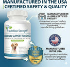 Nutrition Strength Adrenal Support for Dogs - Suplemento Adrenal para Perros, 120 Comprimidos Masticables